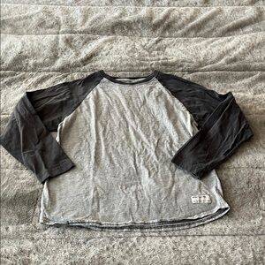 GAP Heather Gray and Charcoal Crewneck